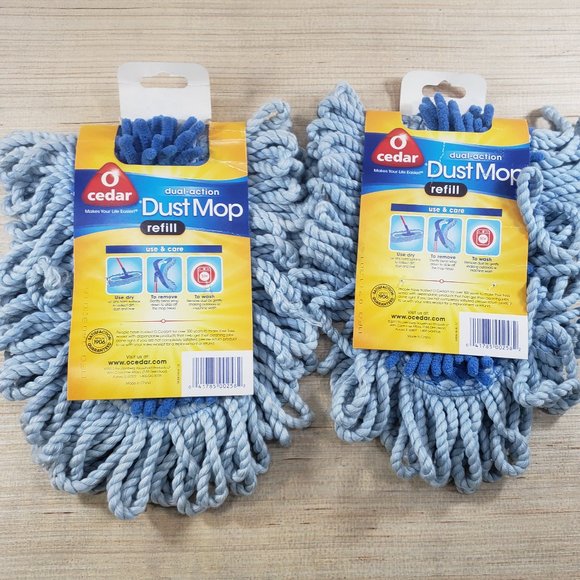 Lot Of 2---O-Cedar Refills for Dual-Action Dust Mop - Dis. NEW (MADE IN USA) - Picture 2 of 4